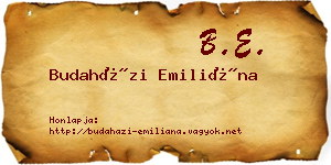 Budaházi Emiliána névjegykártya
